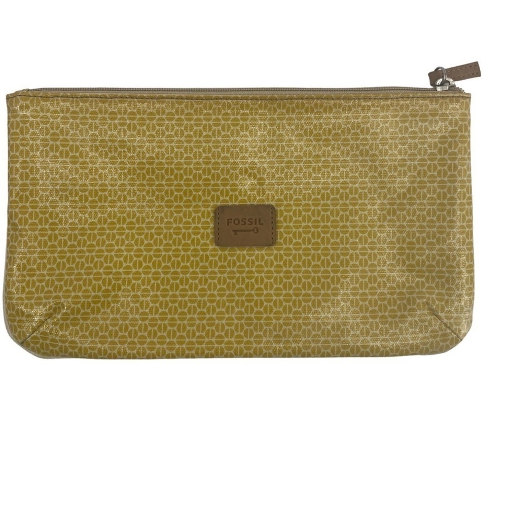 Fossil yellow clutch bag